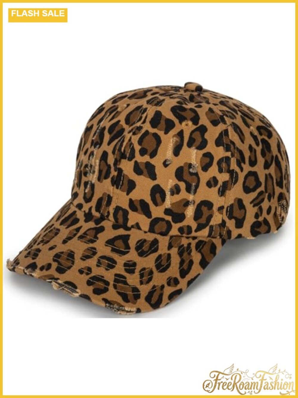 Leopard Print Baseball Cap Cotton Strapback Trucker Sun Hat